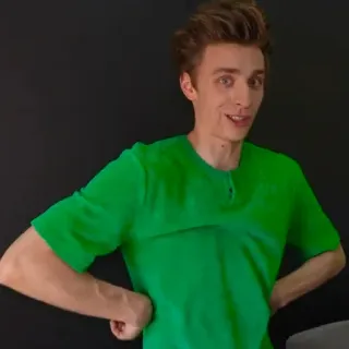 👀 55398c00 uomo, camicia verde, ritratto, persona, casual, maschio whatsapp sticker