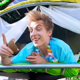 😃 e39d8d70 uomo, lei, cocco, hawaiano whatsapp sticker