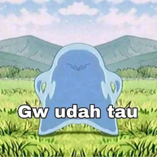 😏 08756962 Gw udah tau Anime, Slime, Śmieszne, Już wiem, Wiedza telegram sticker