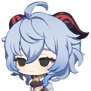 ✳️ 112d05be Ganyu Genshin Impact ganyu, genshin impact, anime, gra wideo, słodkie, chibi telegram sticker