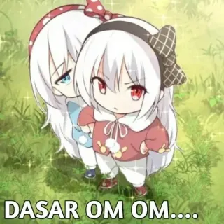 🐾 92bdf005 DASAR OM OM.... Anime, Kreskówka, Chibi, Słodkie, Wyraz, Manga telegram sticker