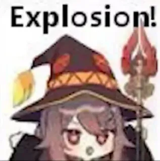 😎 d92a5088 Megumin Konosuba Explosion! megumin, konosuba, eksplozja, anime, czarodziej telegram sticker