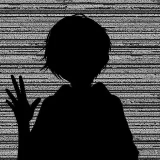 🖐️ 233073ce silhouette, anime, ghost, dark, mysterious, shadow, figure telegram sticker