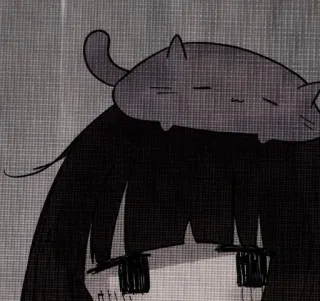 🙄 36138a9f cat, girl, anime, sleepy, cartoon telegram sticker