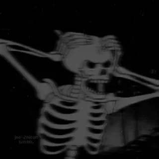 ☠ 91b657b8 skeleton, bones, anatomy, horror, dark, spooky telegram sticker