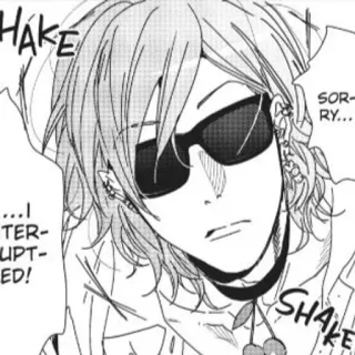 🍄 1c6765fb HAKE SHAKE SORRY... ...I INTERRUPTED! Anime, Cartoon, Sonnenbrille, Cool telegram sticker