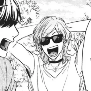 🍄 7bfdc42a Anime, Manga, Fröhlich, Sonnenbrille, Halsband telegram sticker