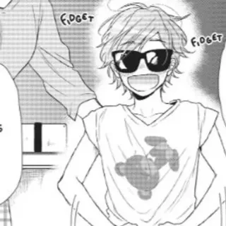 🍄 eb83d461 FIDGET FIDGET Manga, Anime, Sonnenbrille, Cartoon, Figur, Teddybär, Fidget telegram sticker