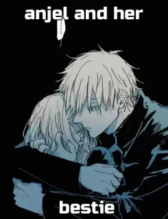 🙂 5c010fa8 anjel and her bestie Anime, Amicizia, Abbraccio, Migliori amici, Cartone animato telegram sticker