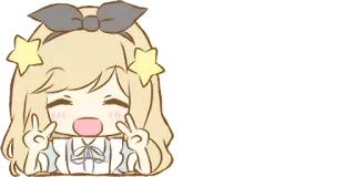 ✌️ efdc6117 милый, каваии, аниме, манга, знак мира telegram sticker