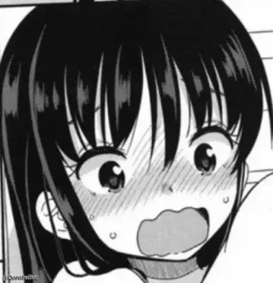 😱 a4c6a8d8 Аниме, Девушка, в шоке, Мультфильм, Манга telegram sticker