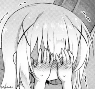 🙈 eaf0b2f0 аниме, смущенный/ая, манга, прячется, плачет telegram sticker