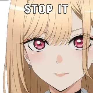 🃏 589284d3 STOP IT Anime, Ragazza, Stop, Meme, Cartone animato telegram sticker