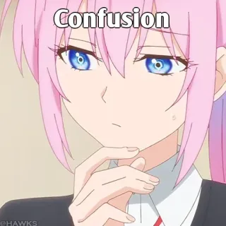🃏 a5f29051 Confusion Anime, Confusione, Pensare, Dubbio, Domanda telegram sticker