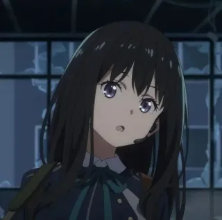 😬 2ffeaf2f gadis anime, rambut hitam, imut, anime, gadis, potret whatsapp sticker