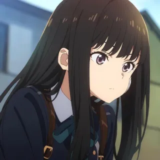 🐣 703645c1 Anime, Gadis, Seragam sekolah, Rambut panjang, Lucu, Animasi, Karakter whatsapp sticker