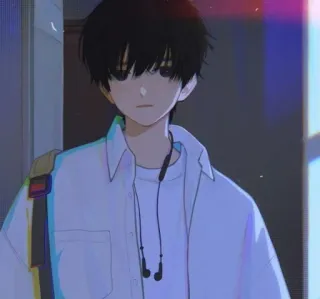 🐚 b03ad3dc Anime, Ragazzo, Ritratto, Illustrazione, Cartone animato, Teenager, Studente telegram sticker