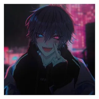 🐚 ffac0d9a Anime, Personaggio, Dito medio, Offensivo, Cartone animato, Maschio, Uomo telegram sticker