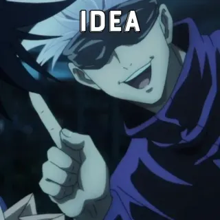 🃏 530d5a5f Satoru Gojo Jujutsu Kaisen IDEA Аниме, Годжо, Магическая битва, Идея, Сатору Годжо telegram sticker