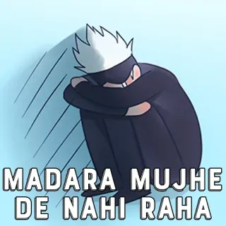 🃏 720b2f2b MADARA MUJHE DE NAHI RAHA Аниме, Грустный, Мультфильм telegram sticker