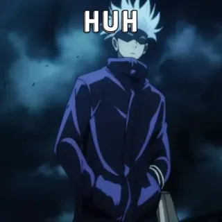 🃏 95b7b34a Gojo Satoru Jujutsu Kaisen HUH Аниме, Годжо Сатору, Э?, Jujutsu Kaisen, Персонаж telegram sticker