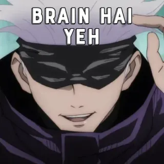 🃏 9d169665 BRAIN HAI YEH Аниме, Мультфильм, Мем, Смешной, Персонаж telegram sticker