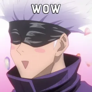 🃏 c8b5a9fe Gojo Satoru Jujutsu Kaisen WOW Аниме, Манга, Годжо Сатору, Магическая битва, Вау, Годжо, Сатору, Сюрприз telegram sticker