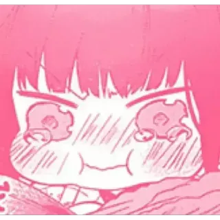 😡 08f427fa anime, manga, cartoon, cute, girl, pink telegram sticker