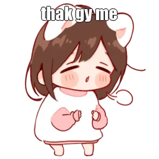 🤔 167dd911 thakgy me anime, girl, chibi, cute, kawaii, sticker telegram sticker