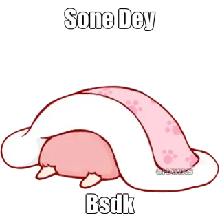 🤔 1e0e29c5 Sone Dey
Bsdk cartoon, sleeping, slang, meme telegram sticker