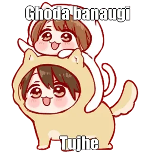 🤔 b82560d9 Ghoda banaugi
Tujhe cartoon, anime, cute, dog, horse, funny, animal telegram sticker