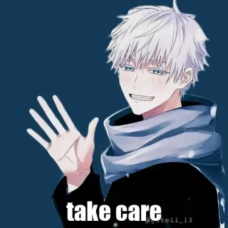 🤔 2ea23ab9 take care anime, manga, character, take care, greeting telegram sticker