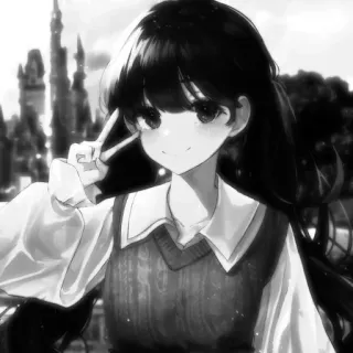 🌟 233e61c5 Anime, Dziewczyna, Znak pokoju, Kreskówka, Manga telegram sticker