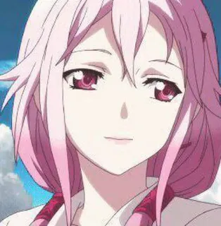 🦋 56bbbef2 anime, dziewczyna, różowe włosy, portret telegram sticker