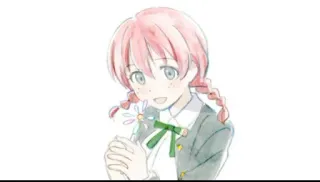 🦋 857d1700 Anime, Dziewczyna, Słodkie, Kwiat, Akwarela, Sztuka telegram sticker