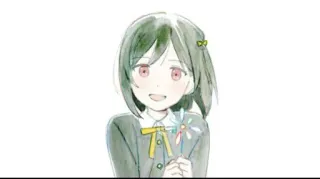 🦋 8e8ece04 dziewczyna anime, słodki, akwarela, portret, radosny telegram sticker