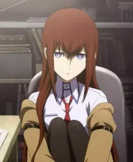 😌 ebb779c1 Kurisu Makise Steins;Gate Anime, Postać, Makise Kurisu, Steins Gate telegram sticker