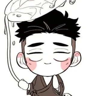 🙂 8f9a318d Anime, Monge, Desenho animado, Folha, Fofo, Kawaii whatsapp sticker