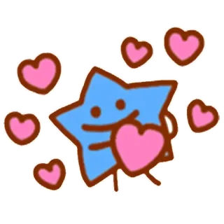 ✳️ d5fee6db star, hearts, love, cute, cartoon telegram sticker