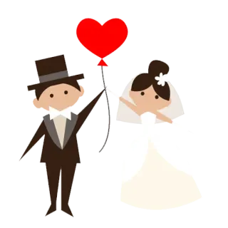 ✳️ d9e59a0b wedding, bride, groom, love, marriage, celebration telegram sticker