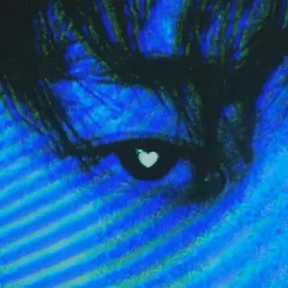 🌀 e6bc547e ojo, corazón, azul, expresión, abstracto whatsapp sticker