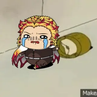 🙂 af7281cb Rengoku Demon Slayer Anime, Demon Slayer, Rengoku, Weinen, Manga telegram sticker