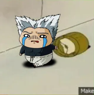 🙂 fc0bbfd4 Garou One-Punch Man Anime, weinen, süß, Chibi, Charakter, Garou telegram sticker