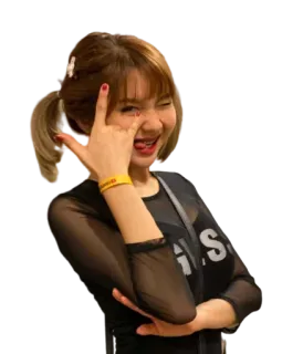 🤘 7d32f0f7 wanita, potret, pose, rambut, gadis, stiker telegram sticker