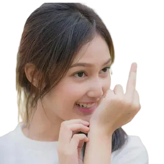 🔥 a987947c wanita, jari tengah, gestur, menyinggung, orang telegram sticker