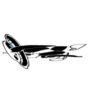 👊 6f6b53a9 spaceship, vehicle, transportation, future, science fiction, space, black and white whatsapp sticker