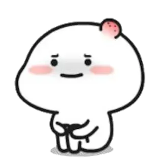 😔 018615ba dễ thương, kawaii, giọt, trắng, buồn, e thẹn, đơn giản telegram sticker