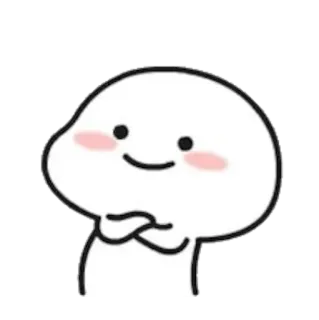 🤔 3f6d5d65 Hoạt hình, Dễ thương, Nhân vật, Giọt, Kawaii, Trắng telegram sticker
