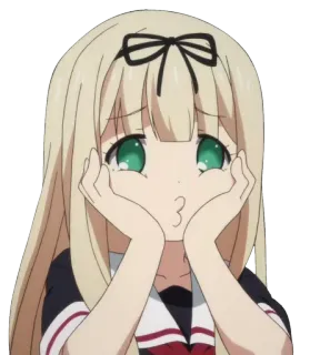 😗 49e2064f Anime, Menina, Fofo, Personagem, Desenho animado telegram sticker