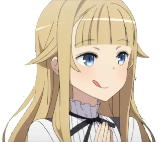 😈 642cc113 Anime, Garota, Loira, Fofa, Desenho animado telegram sticker